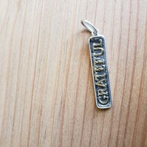 Sterling silver Grateful charm